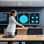 **

A modern law office interior with holographic displays showcasing AI-powered legal research tools. Lawyers are collaborating with digital interfaces, demonstrating the integration of LegalTech in contemporary practice. The atmosphere is bright, innovative, and emphasizes efficiency.

**